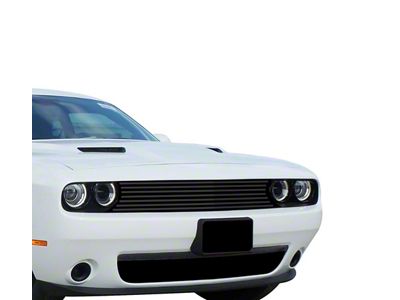 Stainless Steel Billet Upper Grille; Black (15-23 Challenger)