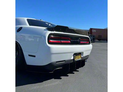 Stealth Assault Standard Wicker Bill with Camera Cutout; Standard (08-14 Challenger w/ OEM Spoiler; 15-23 Challenger Scat Pack, SRT & R/T w/o Redeye Spoiler)