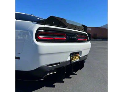 Stealth Assault Tall Wicker Bill with Camera Cutout; Standard (08-14 Challenger w/ OEM Spoiler; 15-23 Challenger Scat Pack, SRT & R/T w/o Redeye Spoiler)