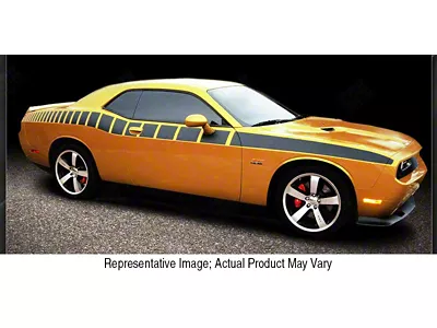 Strobe Cuda Racing Side Stripes; Gloss Red (08-10 Challenger)