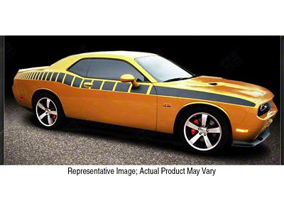 Strobe Cuda Racing Side Stripes; Gloss Red (11-14 Challenger)