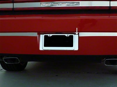 Tag Back Plate; Polished; Without Frame (08-14 V8 HEMI Challenger)