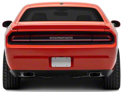 SEC10 Tail Light Blackout; Matte Black (08-14 Challenger)