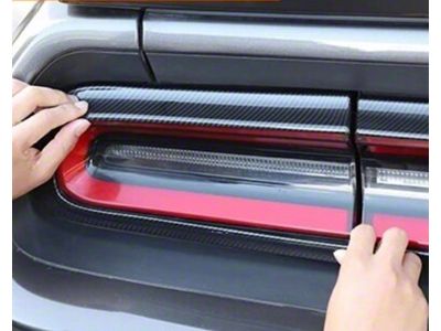 Tail Light Trim; Carbon Print (15-23 Challenger)
