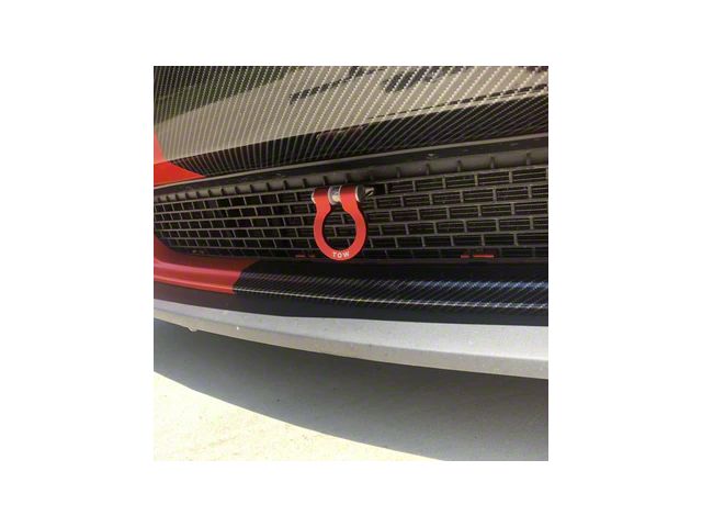 Titanium Lite Tow Hook with One Red D-Ring; Front and Rear (15-23 Challenger)