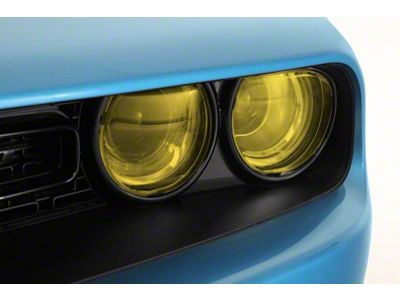 Headlight Covers; Transparent Yellow (15-23 Challenger)