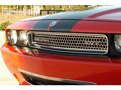 Upper Grille Overlay; Polished (08-14 Challenger)