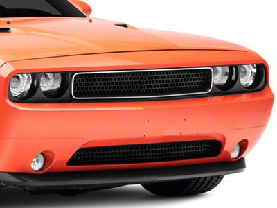 Upper Replacement Grille; Flat Black (08-14 Challenger)