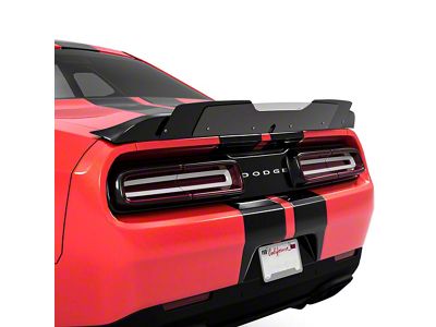 V1R Wicker Bill Rear Spoiler Add-On; Carbon Flash Metallic Vinyl (15-23 Challenger)