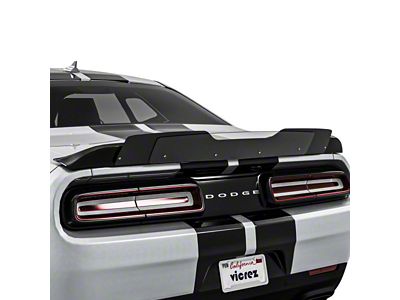 V1R Wicker Bill Rear Spoiler Add-On; Gloss Carbon Fiber Vinyl (08-14 Challenger)