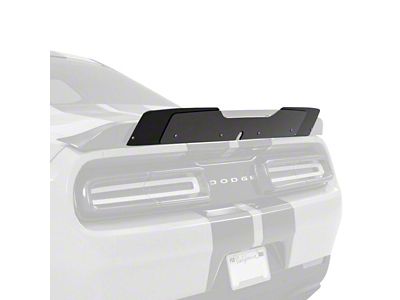 V1R Wicker Bill Rear Spoiler Add-On; Satin Black Ice Vinyl (15-23 Challenger, Excluding Widebody)