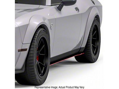 V2R Side Skirt Splitters; Carbon Flash Metallic Vinyl (18-23 Challenger Widebody)