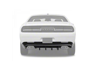 V3R Style Rear Diffuser; Matte Black (15-23 Challenger)