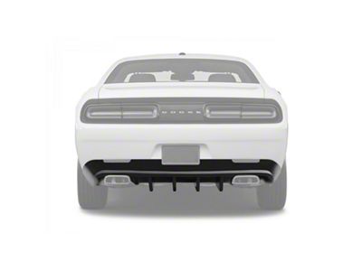 V3R Style Rear Diffuser; Matte Black (15-23 Challenger)