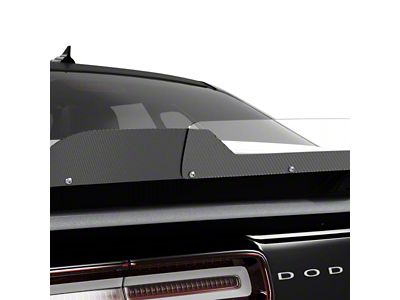 V3R Wicker Bill Hellcat Redeye Spoiler Add-On; Dry Carbon Fiber Vinyl (19-23 Challenger)