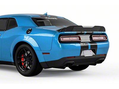 V3R Wicker Bill Rear Spoiler Add-On; Carbon Flash Metallic Vinyl (08-14 Challenger)