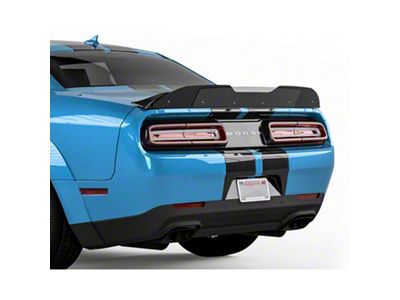 V3R Wicker Bill Rear Spoiler Add-On; Dry Carbon Fiber Vinyl (08-14 Challenger)