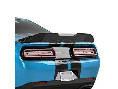 V3R Wicker Bill Rear Spoiler Add-On; Gloss Black Vinyl (08-14 Challenger)