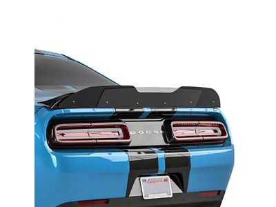 V3R Wicker Bill Rear Spoiler Add-On; Satin Black Ice Vinyl (08-14 Challenger)