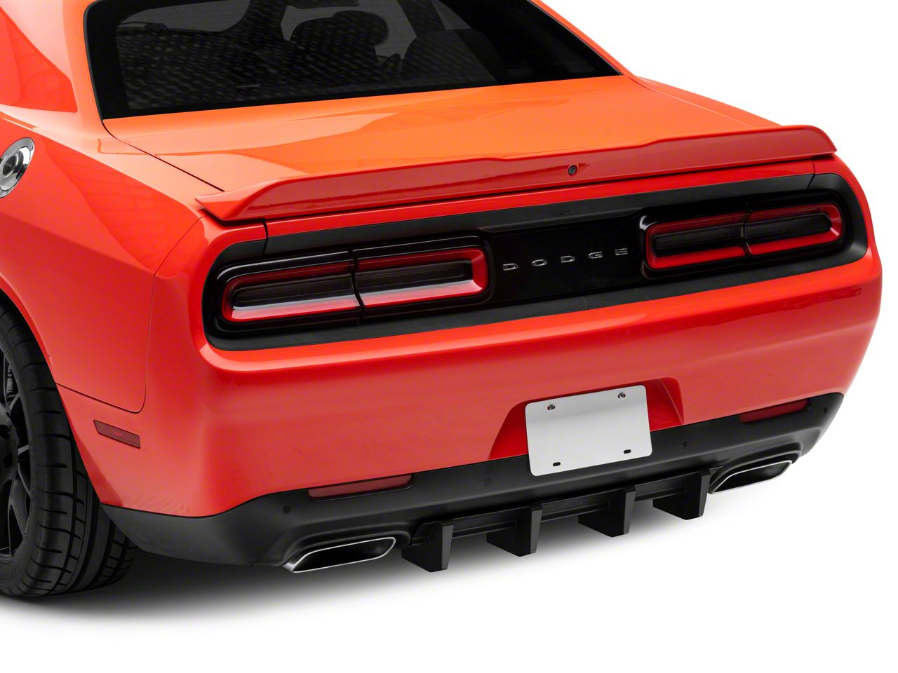小物 challenger Challenger V4R Style Rear Diffuser; Textured Black (15-23