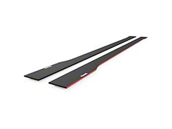 V7R Side Skirt Splitters; Dry Carbon Fiber Vinyl (08-23 Challenger)
