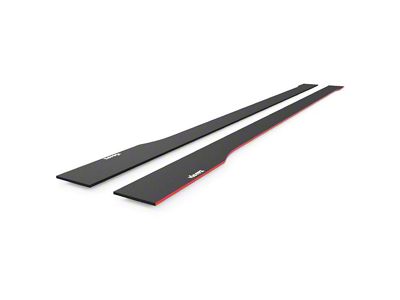 V7R Side Skirt Splitters; Dry Carbon Fiber Vinyl (08-23 Challenger)