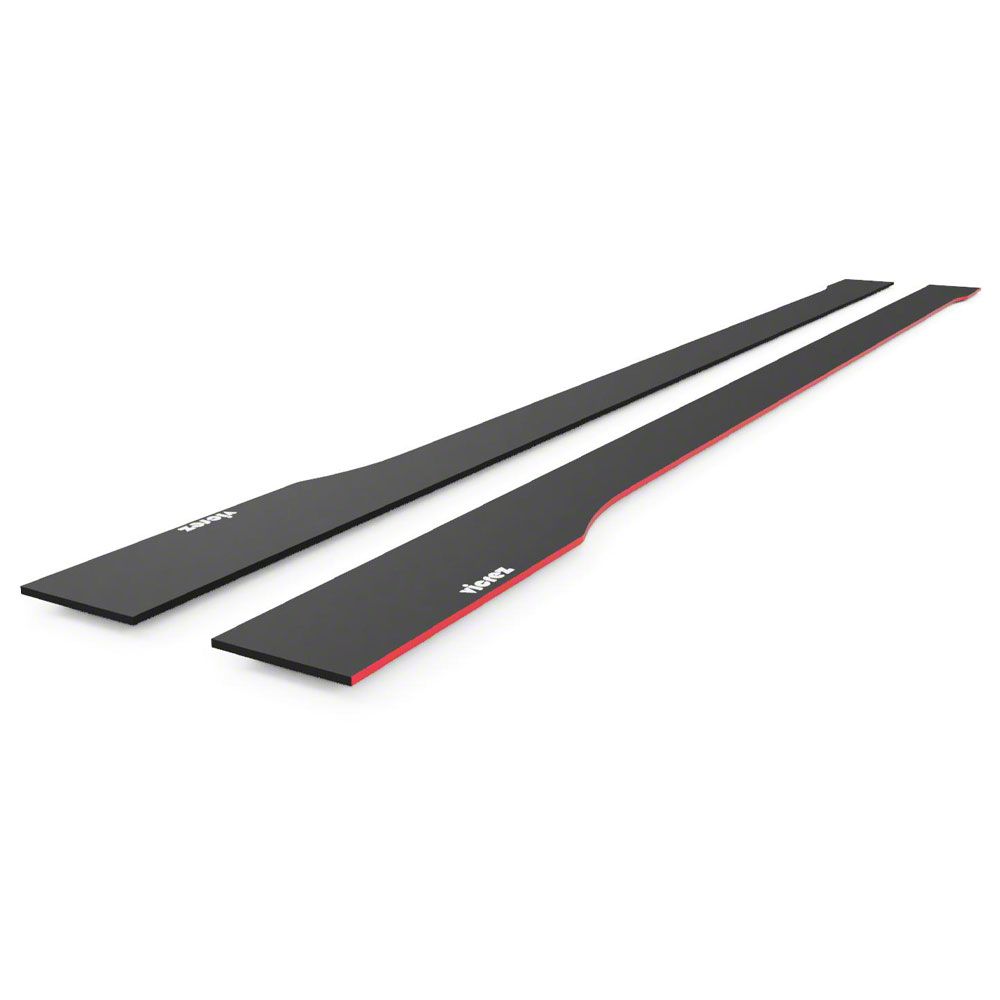 Challenger V7R Side Skirt Splitters; Forged Carbon Fiber