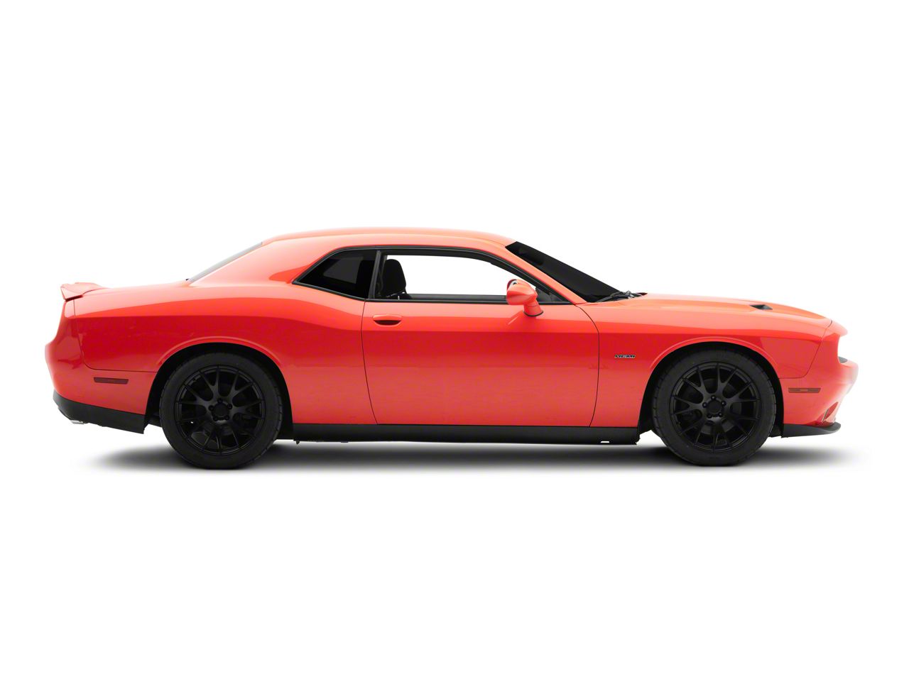 Challenger V7R Side Skirt Splitters; Gloss Black Vinyl (08-23