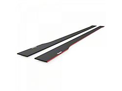 V7R Side Skirt Splitters; Matte Black Vinyl (08-23 Challenger)
