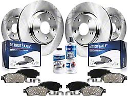 Vented Brake Rotor and Pad Kit; Front and Rear (09-20 Challenger GT, R/T, Rallye Redline & SXT w/ Dual Piston Front Calipers & Vented Rear Rotors; 2011 Challenger SE w/ Dual Piston Front Calipers & Vented Rear Rotors)