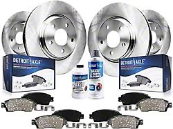 Vented Brake Rotor and Pad Kit; Front and Rear (09-20 Challenger GT, R/T, Rallye Redline & SXT w/ Dual Piston Front Calipers & Vented Rear Rotors; 2011 Challenger SE w/ Dual Piston Front Calipers & Vented Rear Rotors)