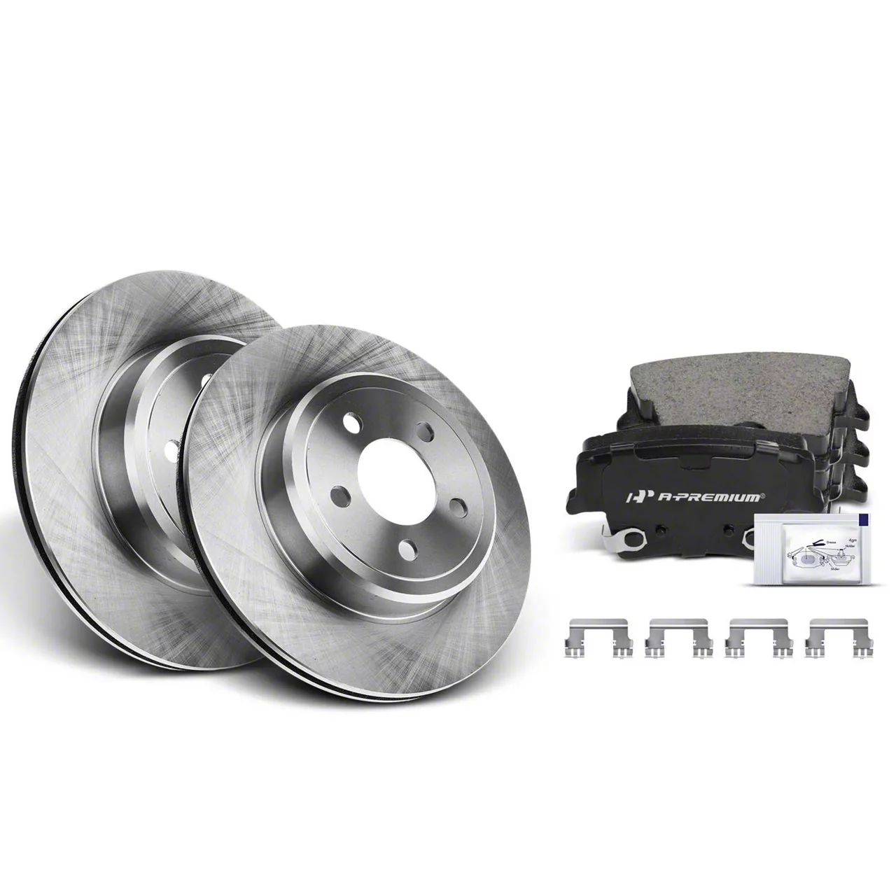 Challenger Vented Brake Rotor and Pad Kit; Rear (09-23 Challenger GT, R ...
