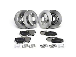 Vented and Solid Brake Rotor and Pad Kit; Front and Rear (09-23 RWD Challenger SE & SXT w/ Single Piston Front Calipers)