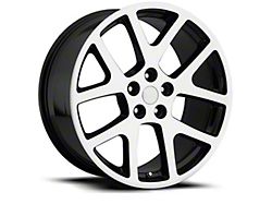 Viper Replica Gloss Black Machine Face Wheel; 20x9; 18mm Offset (08-23 RWD Challenger, Excluding Widebody)