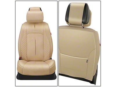 Voris Series Front Seat Covers; Beige (Universal; Some Adaptation May Be Required)