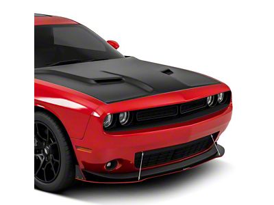 VZ Style Front Bumper Splitter; Carbon Flash Metallic Vinyl (08-23 Challenger GT, R/T, SXT)