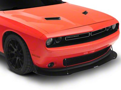 VZ Style Front Bumper Splitter; Dry Carbon Fiber Vinyl (08-23 Challenger GT, R/T, SXT)