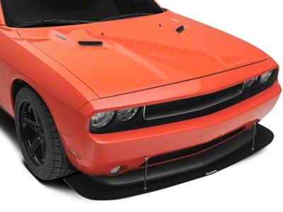 VZ Style Front Bumper Splitter; Gloss Black Vinyl (08-14 Challenger)