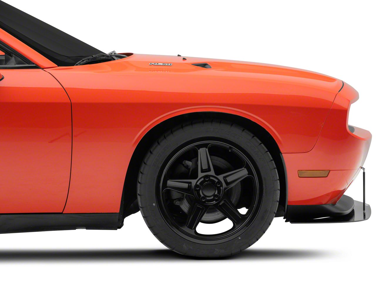 Challenger VZ Style Front Bumper Splitter; Gloss Black (08-14