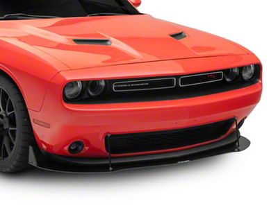 VZ Style Front Bumper Splitter; Gloss Black Vinyl (08-23 Challenger GT, R/T, SXT)