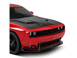 VZ Style Front Bumper Splitter; Gloss Carbon Fiber Vinyl (08-23 Challenger GT, R/T, SXT)