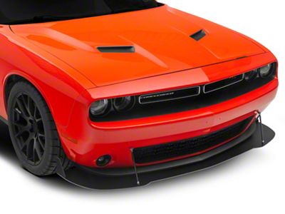 VZ Style Front Bumper Splitter; Matte Black Vinyl (15-23 Challenger, Excluding Widebody)