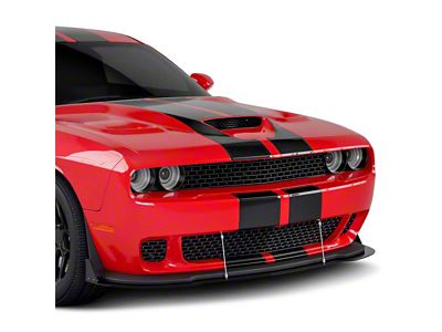 VZ Style Front Bumper Splitter; Satin Black Ice Vinyl (15-23 Challenger, Excluding Widebody)