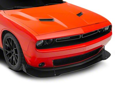 VZ Style Front Bumper Splitter; Satin Black Vinyl (15-23 Challenger, Excluding Widebody)