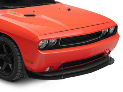 VZ Style Front Bumper Splitter; Textured Black (08-23 Challenger GT, R/T, SXT)