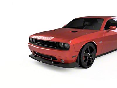 VZ Style Front Bumper Splitter; Dry Carbon Fiber Vinyl (08-14 Challenger)