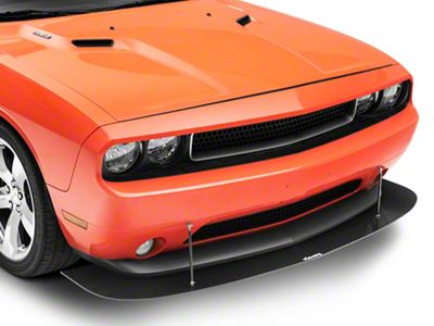 VZ Style Front Bumper Splitter; Gloss Carbon Fiber Vinyl (08-14 Challenger)