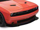 VZ Style Front Bumper Splitter; Gloss Carbon Fiber Vinyl (15-23 Challenger, Excluding Widebody)