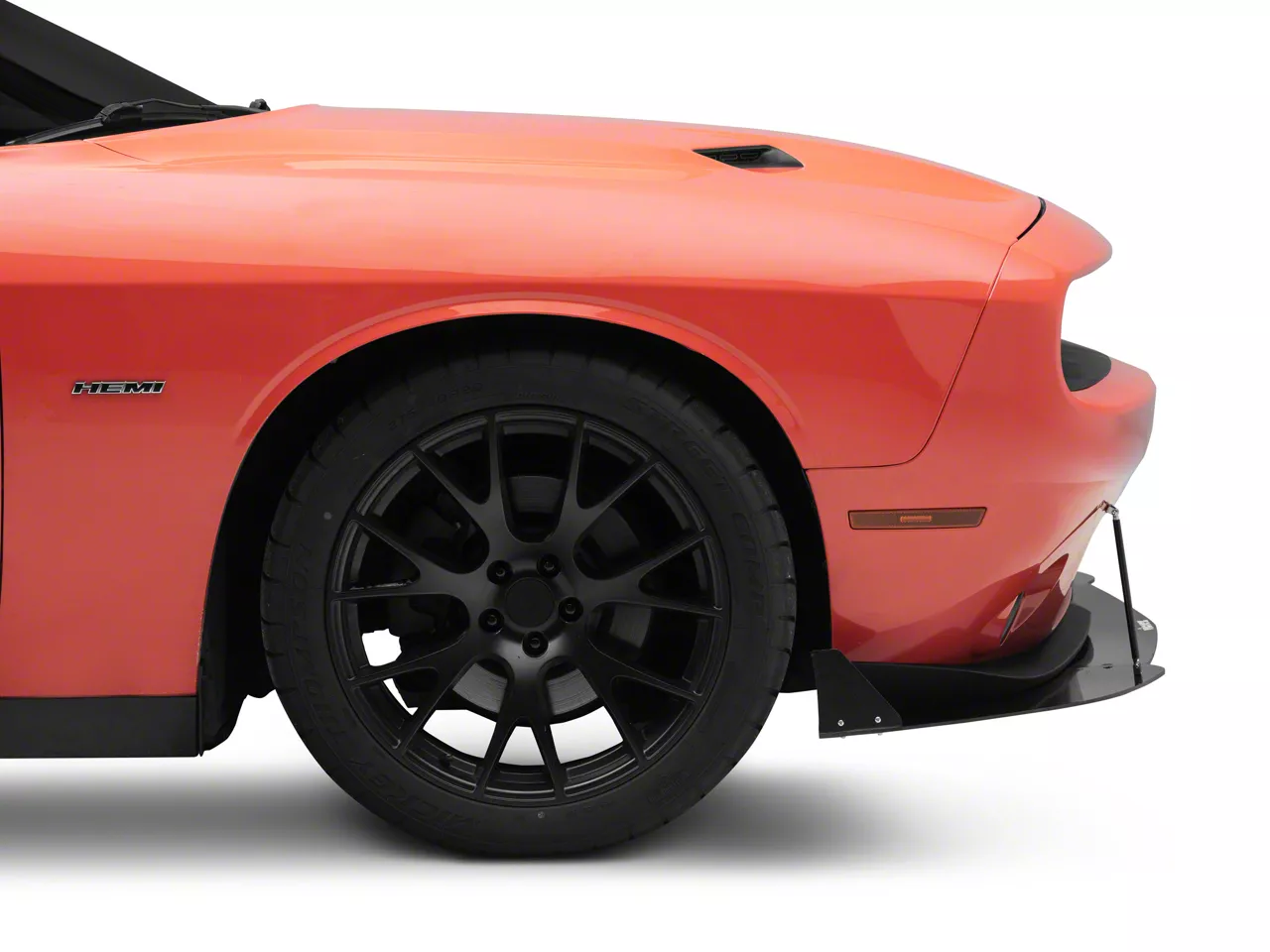 Challenger VZ Style Front Bumper Splitter; Gloss Carbon Fiber (15