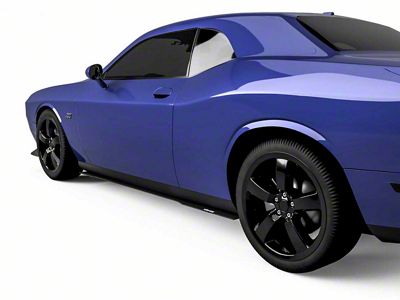 VZ Style Side Skirt Splitters; Matte Black Vinyl (08-14 Challenger)